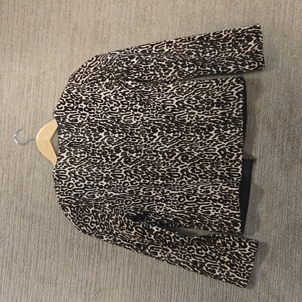 J. Crew Brown Patterned Leather Jacket - image 3